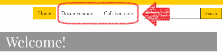Screenshot of Documentation and Collaborations Tab